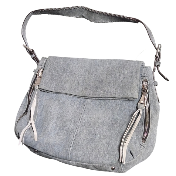 Aimee Kestenberg Vintage Vertigo Hobo Bag 100% Leather in Bright Denim - Picture 2 of 16